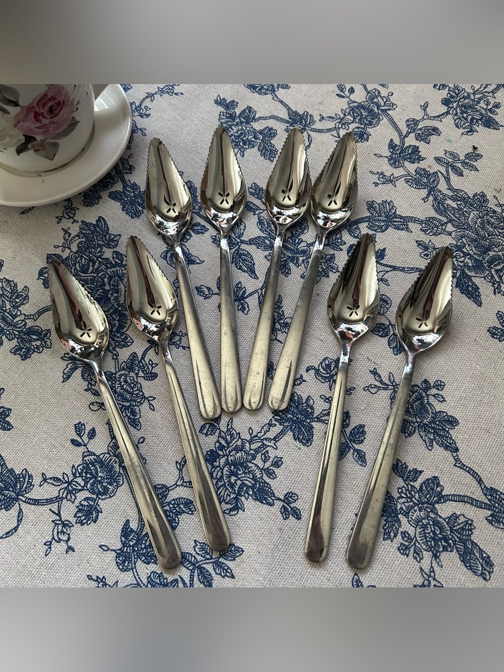 🥄 Set of (8) Serrated Grapefruit Spoons